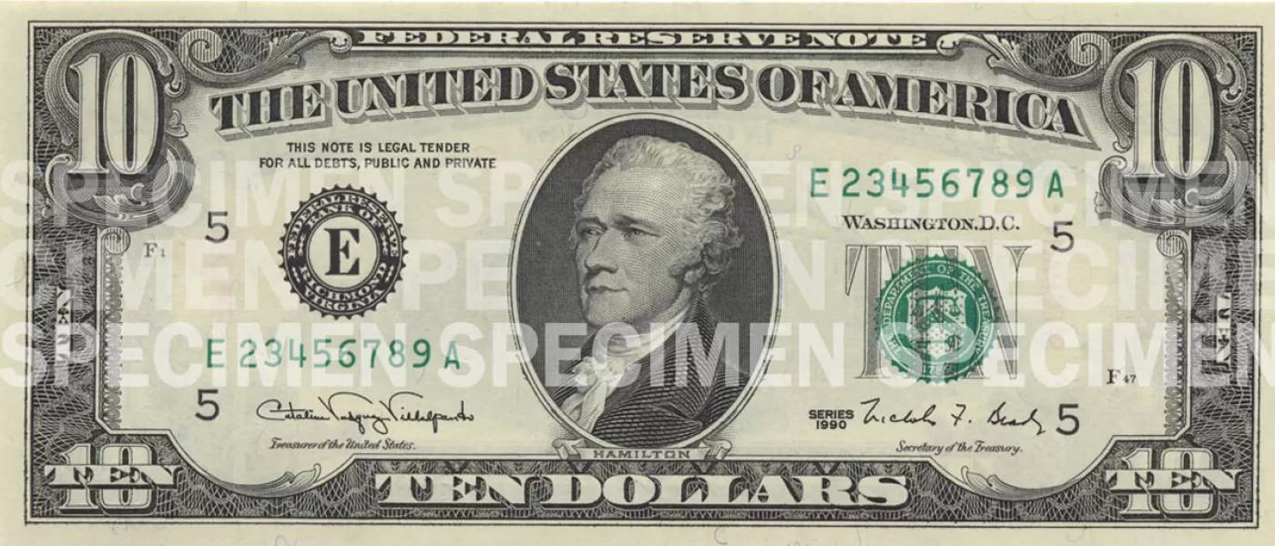 Alexander hamilton 10 dollar hot sale