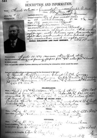 Image of Jim the Penman's arrest record